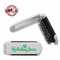 Foldable Hairbrush w/ Mirror